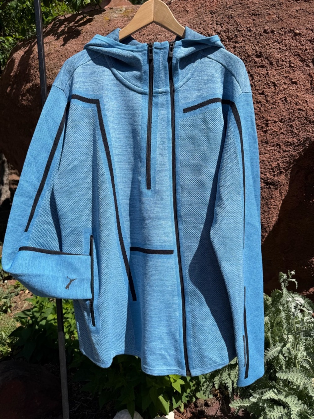 Porsche Design X PUMA Evoknit Men’s Racing Blue Full Zip Hoodie Size L